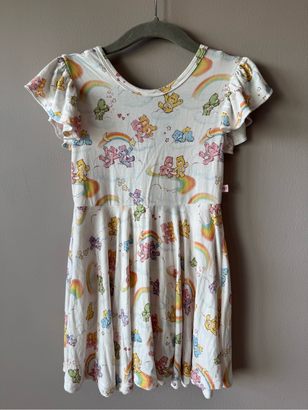 Sweet Peas NWOT Bamboo Care Bears Print Ruffle Sleeve Twirl Dress Size 3T